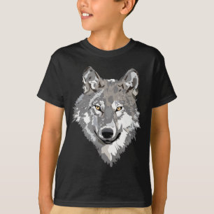 T-shirt Conception de loup gris