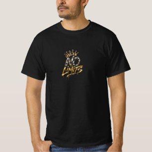 T-shirt Conception de luxe Couronne Or Sans Limites