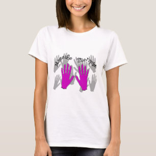 T-shirt Conception de mains de ROSE de thérapeute de