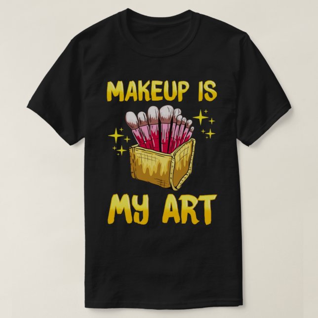 T-shirt Conception de maquilleuse pour femmes avec Ma (Design devant)