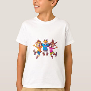 T-shirt Conception de mascotte de dessin animé d'équipe de