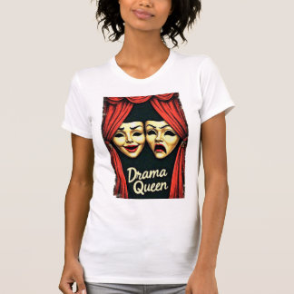 T-shirt Conception de masques de théâtre rétro.