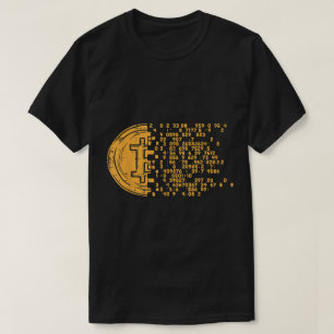 T-shirt Conception de matrice Bitcoin numérique