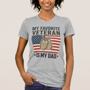 T-shirt Conception de médailles patriotiques pour papa vét