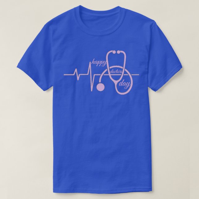 T-shirt conception de médecins heureux (Design devant)
