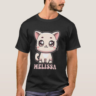T-shirt Conception de Melissa Cute Kitty Cat pour les fill