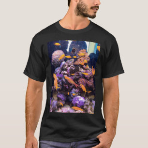 T-shirt Conception de métal de poisson doré