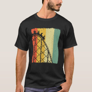 T-shirt Conception de montagnes russes vintage mignonnes p