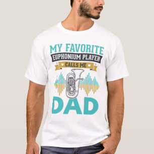 T-shirt Conception de musique vintage de papa euphonium dr