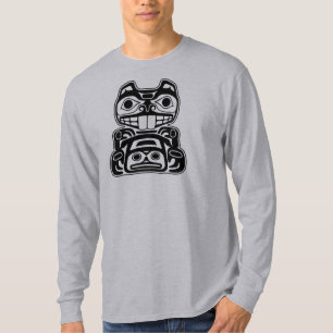 T-shirt Conception de Natif américain de castor