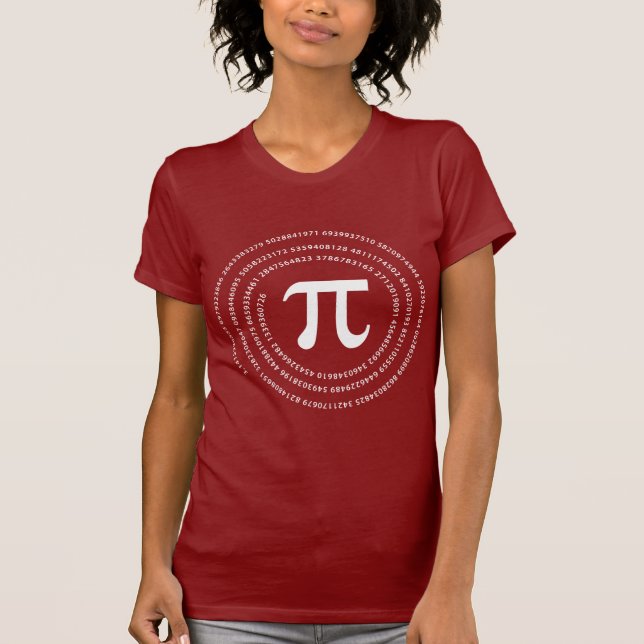 T-shirt Conception de nombre de pi (Devant)
