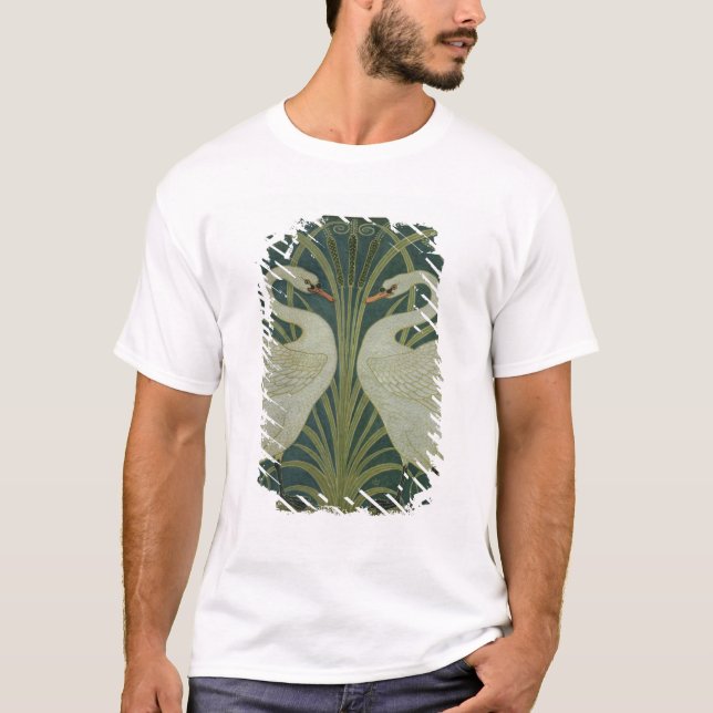 T-shirt Conception de papier peint de "cygne, de (Devant)