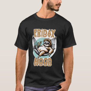 T-shirt Conception de paresseux drôle humeur vendredi trav