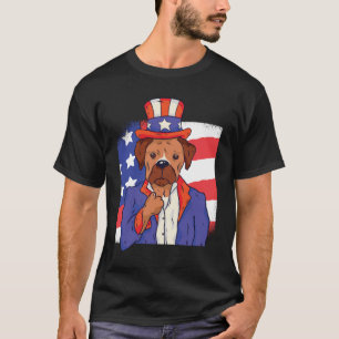 T-shirt Conception de patriote américain de chien génial