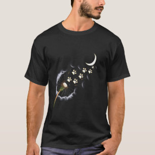 T-shirt Conception de patte de pissenlit au clair de lune
