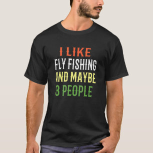 T-shirt Conception de pêche à la mouche J'aime la pêche à