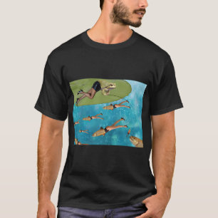T-shirt conception de pêche au thon