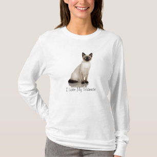 T-shirt Conception de photographie de chat siamois