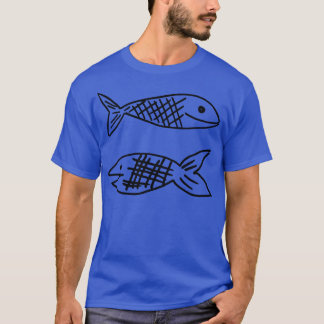 T-shirt Conception de poisson rétro