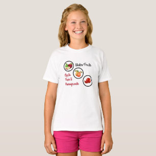 T-shirt Conception de pomme, poire et grenade