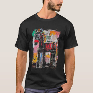 T-shirt Conception de Pop Art Animaux Avec Un Cheval Dessu