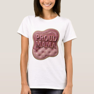 T-shirt Conception de PROUD MAMA en or artistique