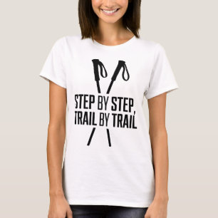 T-shirt Conception de randonnée étape par étape, sentier p