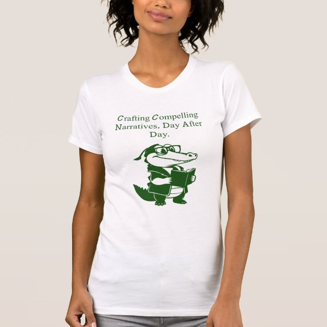 T-shirt Conception de récits captivants Conception de réda (Devant)