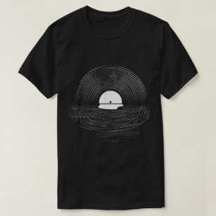 T-shirt Conception de réflexion de coucher de soleil de di