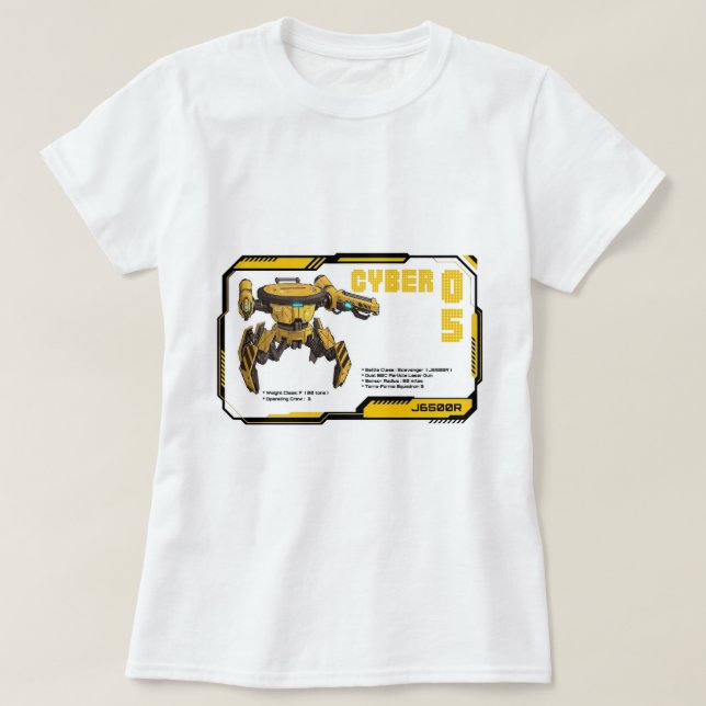 T-shirt Conception de robots Cyber 05 Mech (Design devant)