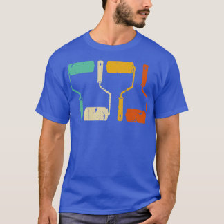 T-shirt Conception de rouleaux de peinture rétro pour pein