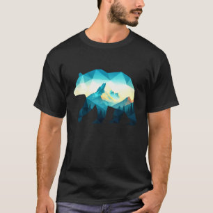 T-shirt Conception de scène de nature d'ours de montagne v