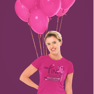 T-shirt Conception de sensibilisation au cancer du sein ro