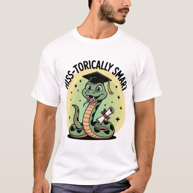 T-shirt Conception de serpent de diplôme (Devant)