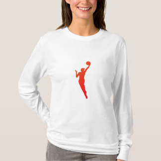 T-shirt Conception de silhouette de basket-ball féminin dy