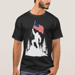 T-shirt Conception de silhouette de Bigfoot tenant le drap