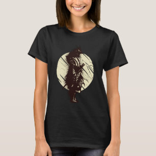 T-shirt Conception de silhouette de guerrier super samoura