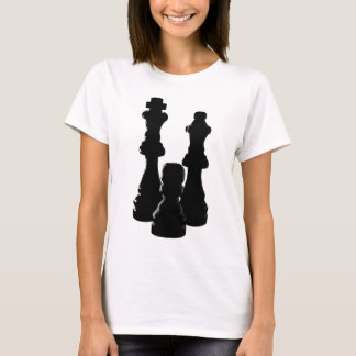 T-shirt Conception de silhouette de pièce d'échecs