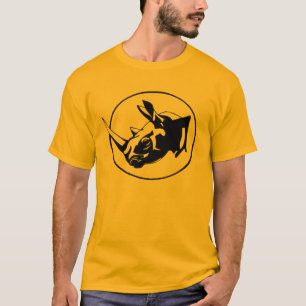 T-shirt Conception de silhouette de rhinocéros