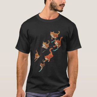 T-shirt Conception de ski de chat mignon - Humour