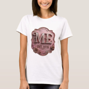 T-shirt Conception de slogan doré ME EST 1978 Edgy