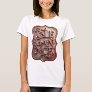 T-shirt Conception de slogan ELEGANCE Rose Chic