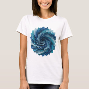 T-shirt Conception de slogan en spirale BLEU gris cool