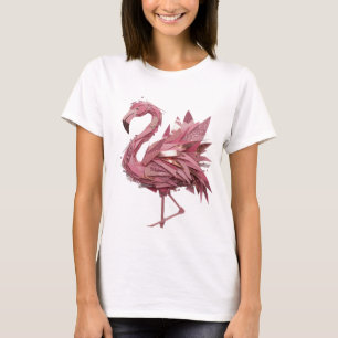 T-shirt Conception de slogan FLAMINGO or en vedette