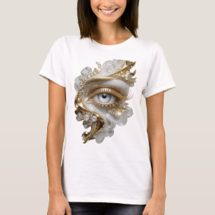 T-shirt Conception de slogan GOLDEN EYE accrocheuse en or