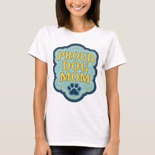 T-shirt Conception de slogan MAMAN DE CHIEN fière Jaune St