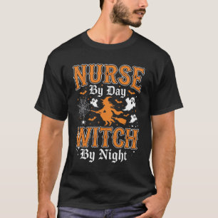 T-shirt Conception de sorcière infirmière Halloween (2)