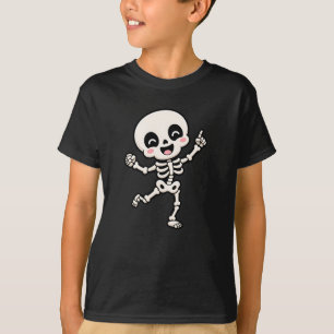 T-shirt Conception de squelette dansant mignon pour Hallow