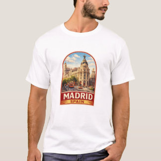 T-shirt Conception de style d'affiche de voyage à Madrid V