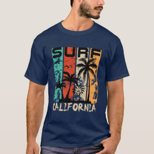 T-shirt Conception de surf d'été de plage de Californie
